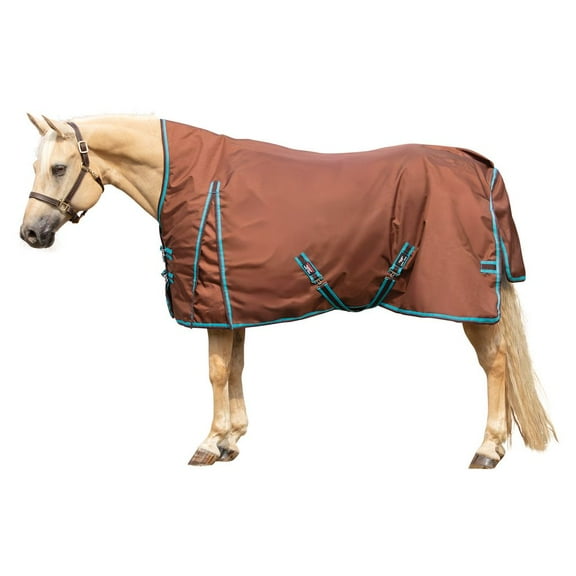 STORM SHIELD Extreme II Heavy Attached Neck Turnout Blanket | Criss-cross | Chocolate | 68