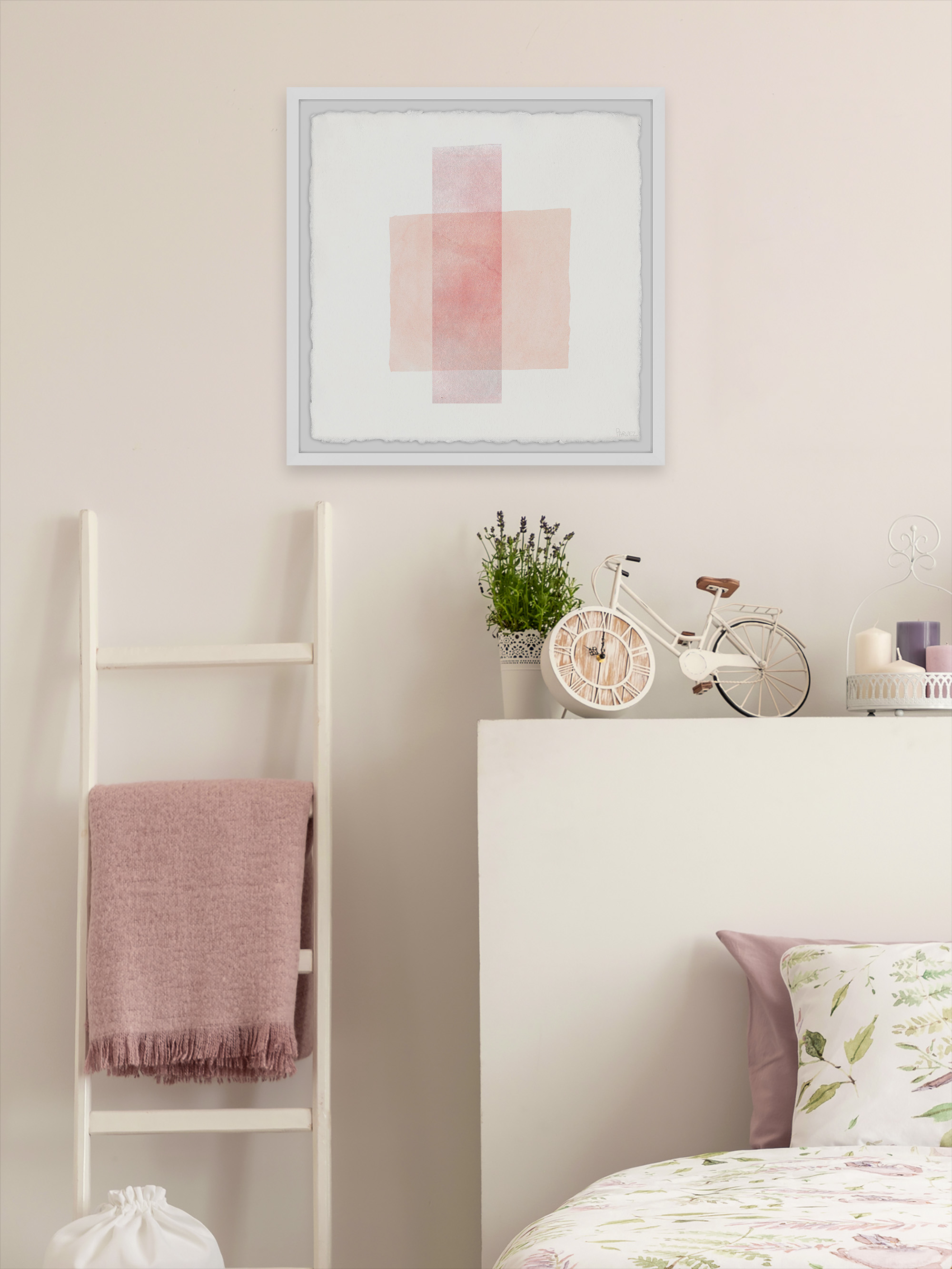 Parvez Taj Crossing Red Line Framed Wall Art
