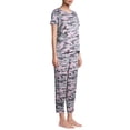 thumbnail image 2 of Secret Treasures Women's and Women's Plus Short Sleeve Tee and Capri Sleep Set, 2 Piece, 2 of 6