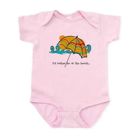 

CafePress - I d Rather Be At The Beach Infant Bodysuit - Baby Light Bodysuit Size Newborn - 24 Months