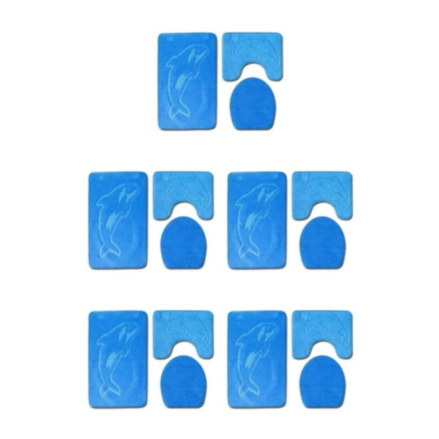 relayinert 3pack/lot Bathroom Rug Sets Easy To Install Waterproof Anti-slip Multi-functional Comfortable PJ210611-B006 5Set