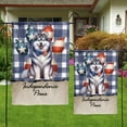 thumbnail image 4 of Patriotic Siberian Husky 4th of July Independence Paws Garden Flag 12x18in Double Sided Husky Dog Lover Gifts Outdoor Decor - 02010, 4 of 5