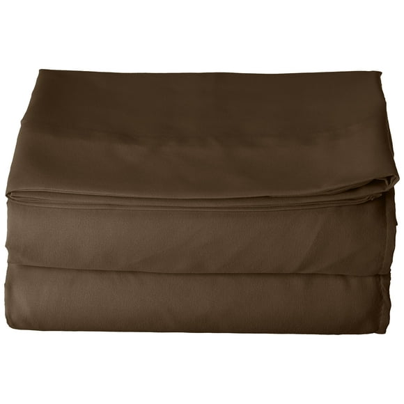 Luxury Flat Sheet on Elegant Comfort Wrinkle-Free 1500 Premier Hotel Quality 1-Piece Flat Sheet King Size Chocolate Brown