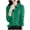 Green, variant on Women Button Down Cardigan Knitted Collared Long Sleeve Solid Casual Elegant Basic Slim Work Cardigan Sweater, Beige XXL