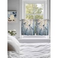 thumbnail image 4 of Half Window Curtains 24 Inches Long, Tree Birds Window Treatment Curtain Drapes, Spring Forest Oil Painting Modern Animal Short Curtains Tiers for Kitchen Over Sink, 27.5"x24", 2 Panels, 4 of 7