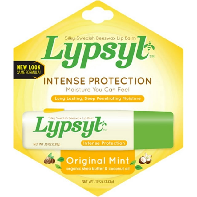 Lypsyl Intense Protection Original Mint, Lip Balm 0.10 oz (Pack of 2)