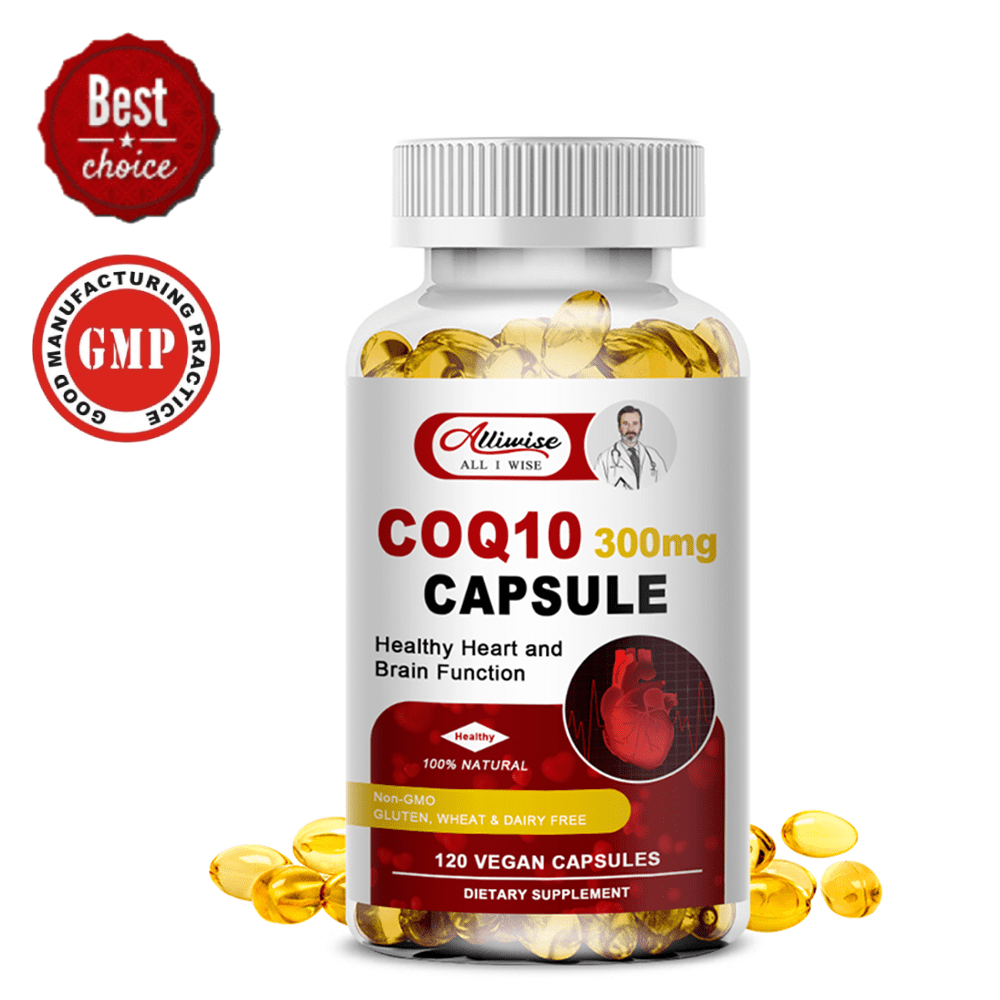 Alliwise High Absorption Antioxidants CoQ10 200mg | 120 Softgels | Gluten Free | Supplement for Heart Health & Energy Production