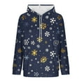 thumbnail image 5 of Lorytime Oversized Fleece Hoodies for Women Christmas Snowflakes Sweatshirt Long Sleeve Pullover with Pocket Loose Tops, 5 of 5