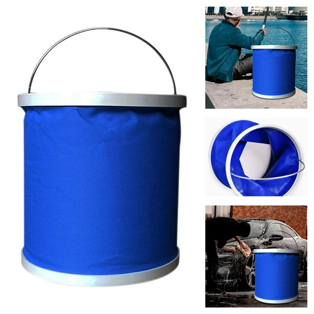 Foldable Water Bucket,Multifunctional Portable Folding Bucket, Fishing  Bucket,Storage Camping Bucket,for Outdoor Traveling Hiking Fishing Car  Washing , 24x27.5cm 