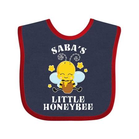 

Inktastic Cute Bee Saba s Little Honeybee with Stars Gift Baby Boy or Baby Girl Bib