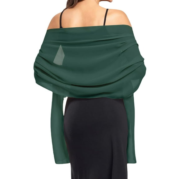Scarf For Women Casual Green Evening Gown Shawl Chiffon Shawl Wedding Shawl Formal Gown Shawl Bride Bridesmaid Shawl Soft Scarf