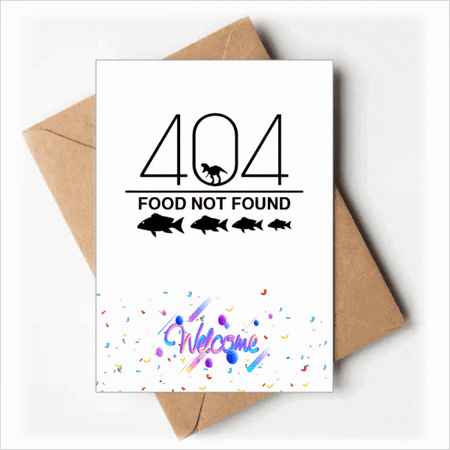 Lost Dinosaur Food Fish Art Deco Fashion Welcome Back Greeting Cards Envelopes Blank