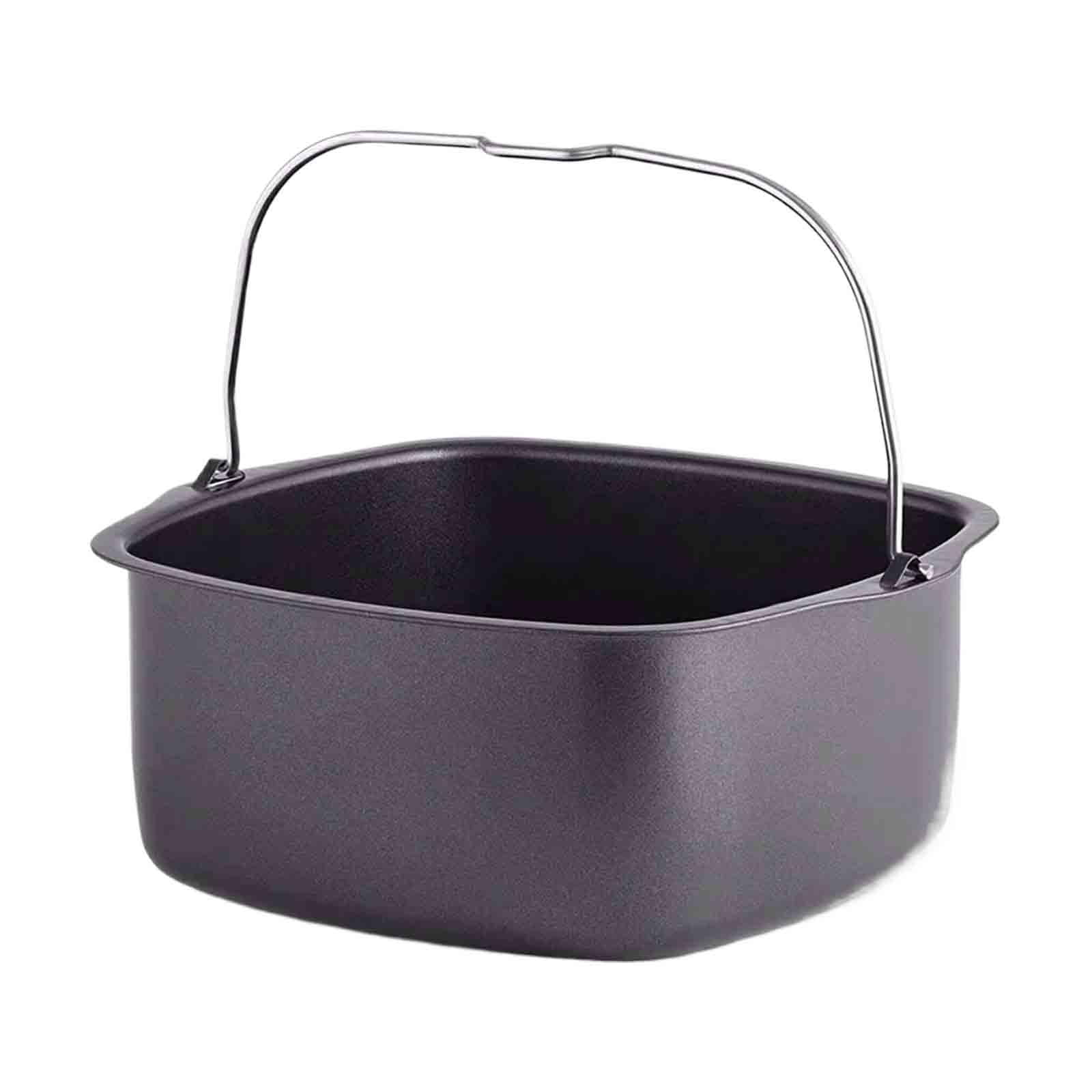 Fiocias Air Fryer Accessory Springfoam Pan Baking Cake Barrel Carbon Steel Air Fryer Pan 8 inch