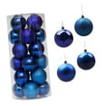thumbnail image 1 of Bolas de Navidad perfecl 24 Unids Adornos colgantes 6 cm azul, 1 of 7