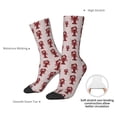 thumbnail image 4 of Bingfone Compression Socks for Women and Men Long Socks for Running Athletic Cycling Nurse- Red Lobster With Claws, 4 of 6