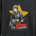thumbnail image 3 of David Bowie - Bowie Guitar With Star - Women's Lightweight French Terry Long Sleeve Shirt, 3 of 5