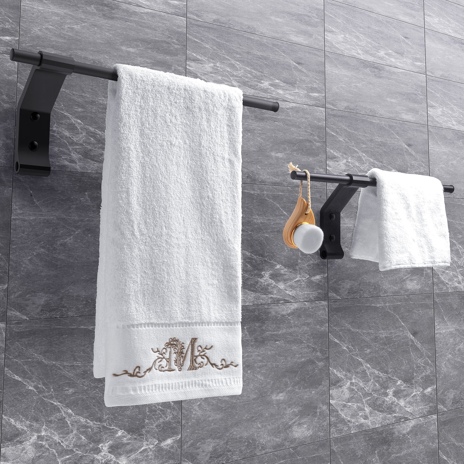 No Drill 16-Inch Matte Black Aluminum Towel Rack for Nigeria Ubuy