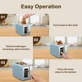 thumbnail image 6 of Mecity 2-Slice Touchscreen Toaster, Stainless Steel, 6 Shade Settings, Wide Slots, Crumb Tray, 120V, Blue, 6 of 9
