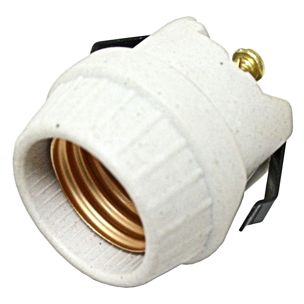 General 00395 Porcelain Medium Screw (E26) Base SnapIn Socket (LH0395)
