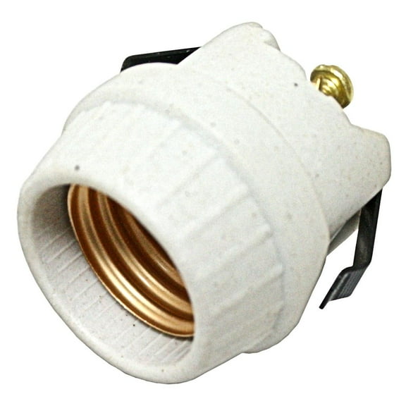 General 00395 - Porcelain Medium Screw (E26) Base Snap-In Socket (LH0395)