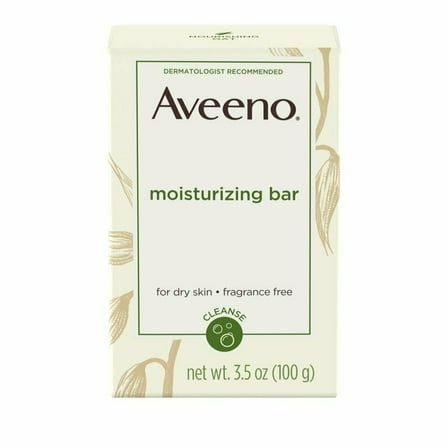 Aveeno Naturals Moisturizing Bar For Dry Skin Fragrance Free, 3.5 Oz