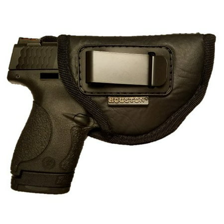 IWB Gun Holster by Houston - ECO Leather Concealed Carry Soft Material | Fits Glock 26/27/33, Shield, XDS, Taurus 709, Taurus Pro C, Walther P22, Beretta Nano, SCCY Sky.Ruger LC9 (Right