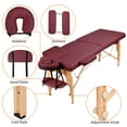 thumbnail image 4 of Yaheetech 2 Sections Adjustable Massage Bed with Headrest and Armrest, Burgundy, 4 of 6