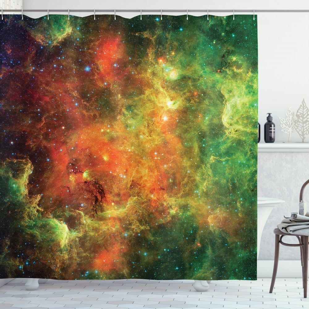 Outer Space Shower Curtain, North American and Pelican Nebula Gas