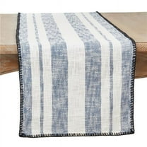 Saro Lifestyle Stripe Whipstitch Table Runner