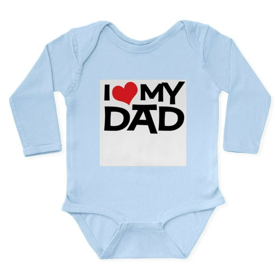 CafePress - Iheartmydad Body Suit - Long Sleeve Cotton Baby Bodysuit