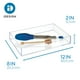 thumbnail image 3 of InterDesign Clarity Organizador de cajones de plástico, contenedor de almacenamiento para tocador, baño, cajones de cocina, 8" x 12" x 2", transparente, 3 of 4