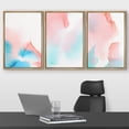 thumbnail image 2 of wall26 Framed Wall Art Print Set Watercolor Pastel Orange &amp; Blue Ink Blots Abstract Shapes Illustrations Modern Art Chic Colorful Multicolor Neon for Living Room, Bedroom, Office - 16"x24&qu, 2 of 5