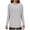 Gray, variant on WREESH Womens Fashion Tunic Tops Loose Solid Color Handcuffed Long Sleeved Round Neck T-Shirt Pullover Beige