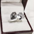 thumbnail image 2 of Natural Herkimer Diamond Ring, Rough Herkimer Diamond Ring, Adjustable, Double Stone, 925 Sterling Silver, Womens Ring, Christmas, Thanksgiving, Handmade, Statement Jewelry, Rough Gemstone Jewelry, 2 of 6