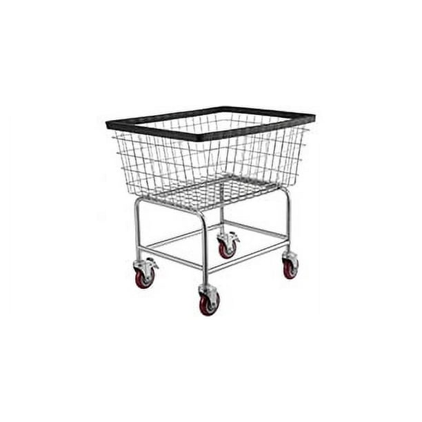 Chariot à Linge en Fil Métallique, Panier à Linge Mobile Commercial 158 L, Corbeille Linge Sale sur Roulettes Cadre en Acier, Déplacement en Douceur, pour Buanderie, Chambre, Salle de Bain