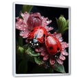 thumbnail image 2 of Designart "The Petite Guardians Of The Ladybug Garden I" Ladybug Floater Framed Canvas Prints, 2 of 5