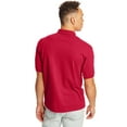 thumbnail image 3 of Hanes EcoSmart Men's Pocket Polo Shirt, 2-Pack Deep Red L, 3 of 3