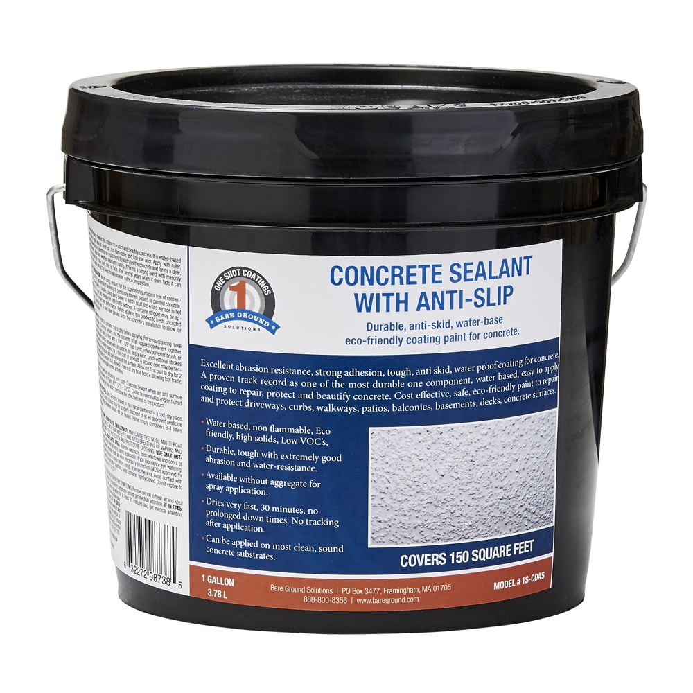 1 Shot Clear Concrete Sealant with AntiSlip by Bare Ground
