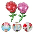 thumbnail image 3 of 4Pcs Rose Shaped Foil Balloon Valentines Day Balloons Pretty Party Decorations, 3 of 7