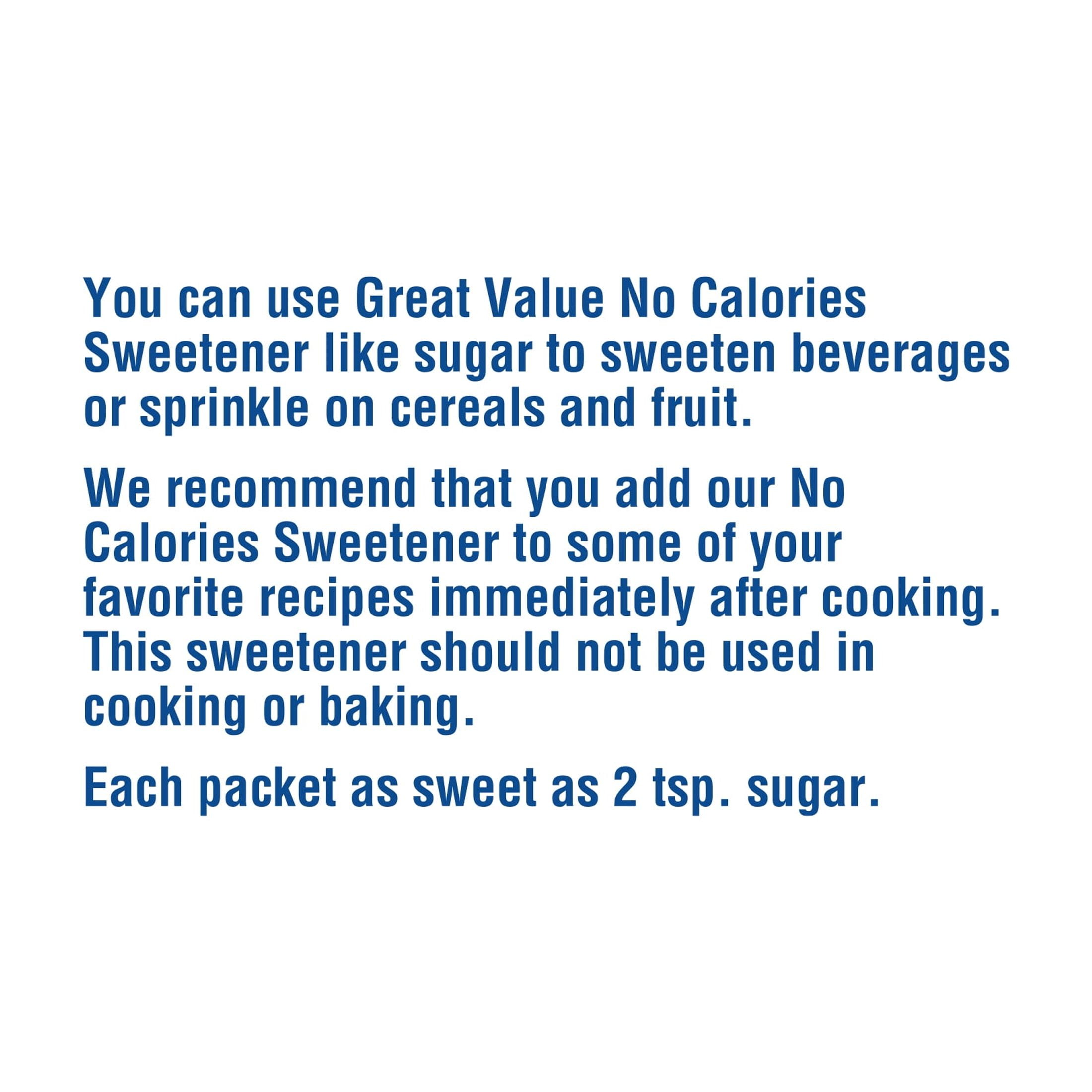 Great Value Aspartame ,60 Packets, 0 Calories,Net wt 2.11 Oz (60g), Paper Packets