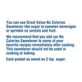 thumbnail image 5 of (3 pack) Great Value Aspartame ,60 Packets, 0 Calories,Net wt 2.11 Oz (60g), Paper Packets, 5 of 11