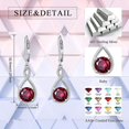 thumbnail image 2 of CACA LADY Birthstone Dangle Drop Earrings 925 Sterling Silver Infinity Birthstone Earrings Jewelry Gifts for Women, 2 of 5