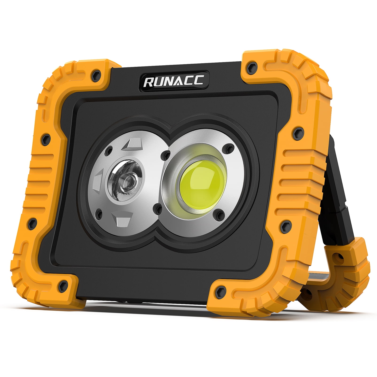 Battery Included 2PCS Rechargeable Work Light COB 20W 1000LM Waterproof LED Portable Flood Light for Outdoor Camping Hiking Emergency Car Repairing Fishing BBQ
