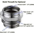 thumbnail image 3 of Pack of 5 Kitchen Sink Brass Aerator Adapter Set,Male Female Sink Faucet Adapter for Garden Hose,Water Filter,Standard Hose via Diverter,Faucet Adapter Kit,Hand Tools Kits, 3 of 6