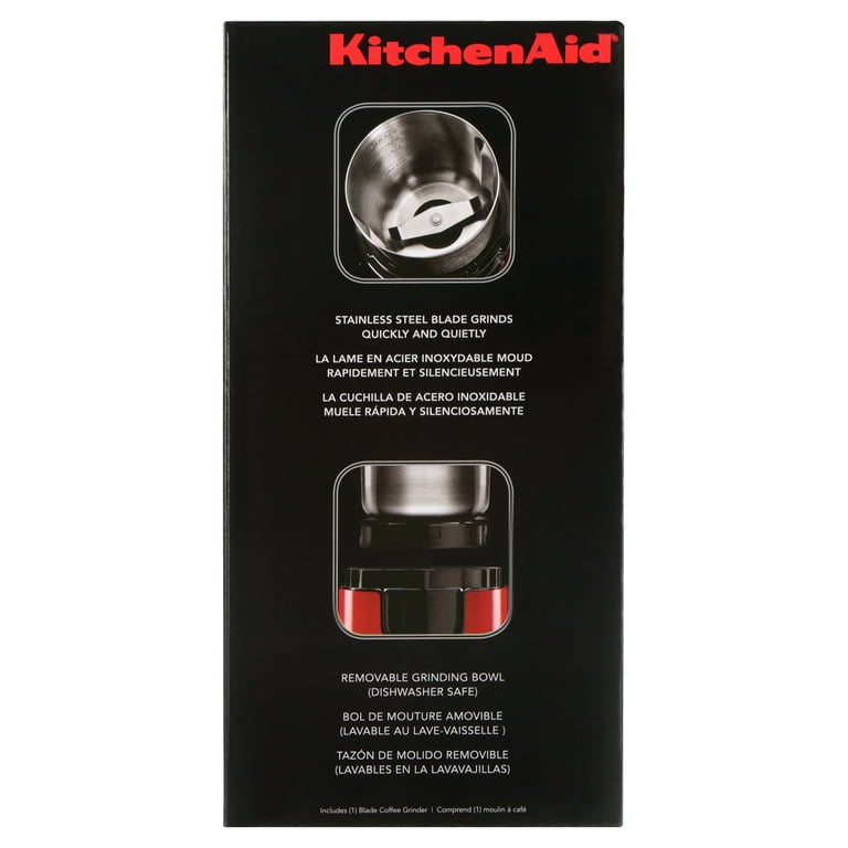  KitchenAid BCG111ER Blade Coffee Grinder - Empire Red, 4 oz &  Bcgsga Spice Grinder Accessory Kit, Stainless Steel 2 oz, Silver: Home &  Kitchen