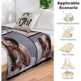 thumbnail image 4 of Custom Blanket with Photo Personalized Customized Picture Name Text Logo Blankets Birthday Anniversary Wedding Memorial Gifts for Dad Mom, Grey, 28"x36" Blankets, 4 of 5