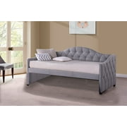 Hillsdale Furniture Jamie Tufted Upholstered Twin Daybed Gray 