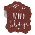 thumbnail image 1 of Inkdotpot Real Silver Foil Bracket Shape Paper Hang Tags Happy Holiday Favor Tags Pack Of 50, 1 of 6