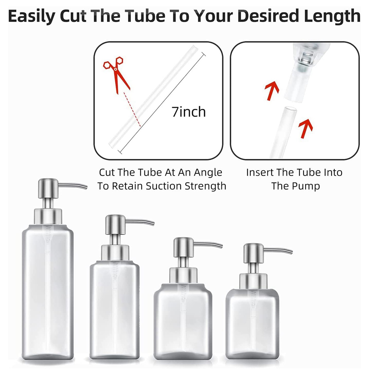 12Pcs Soap Dispenser Pump Replacement Stainless Steel Lotion Dispenser Pump for Regular 28/400 Neck Bottles for Bathroom