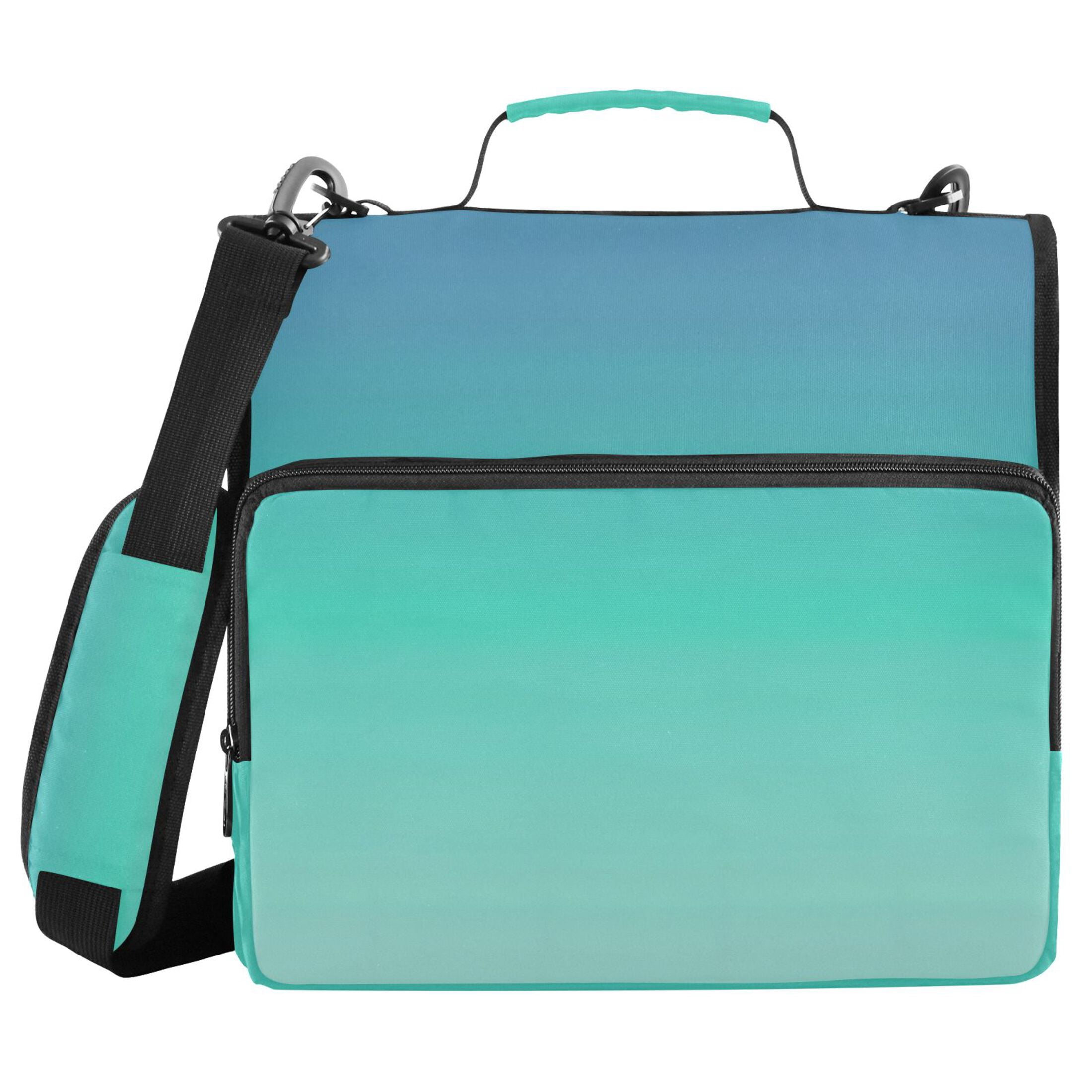 ALAZA Zipper Binder Blue Gradient-z5 3 Ring Trapper Keeper File Folder Organizer Bag